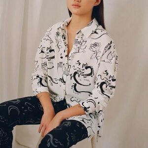 NWT Paloma Wool dragon printed top